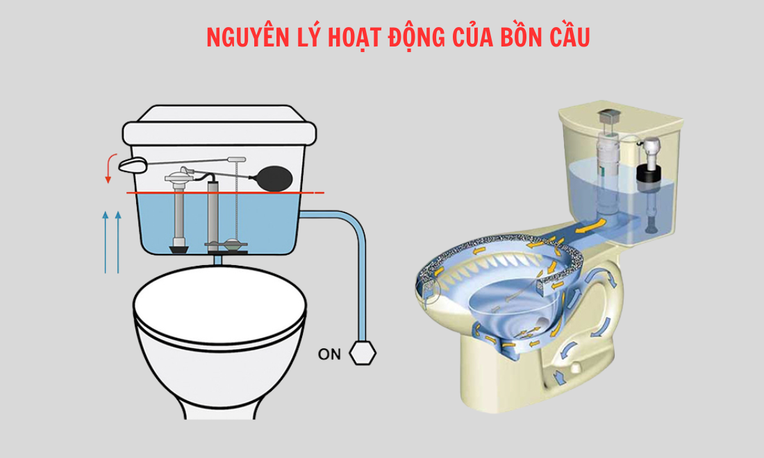 Nguyên lý hoạt động của toilet 