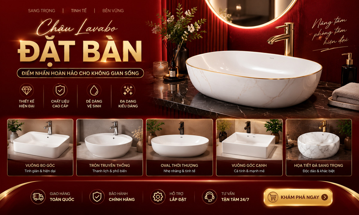 Chậu Lavabo Đặt Bàn