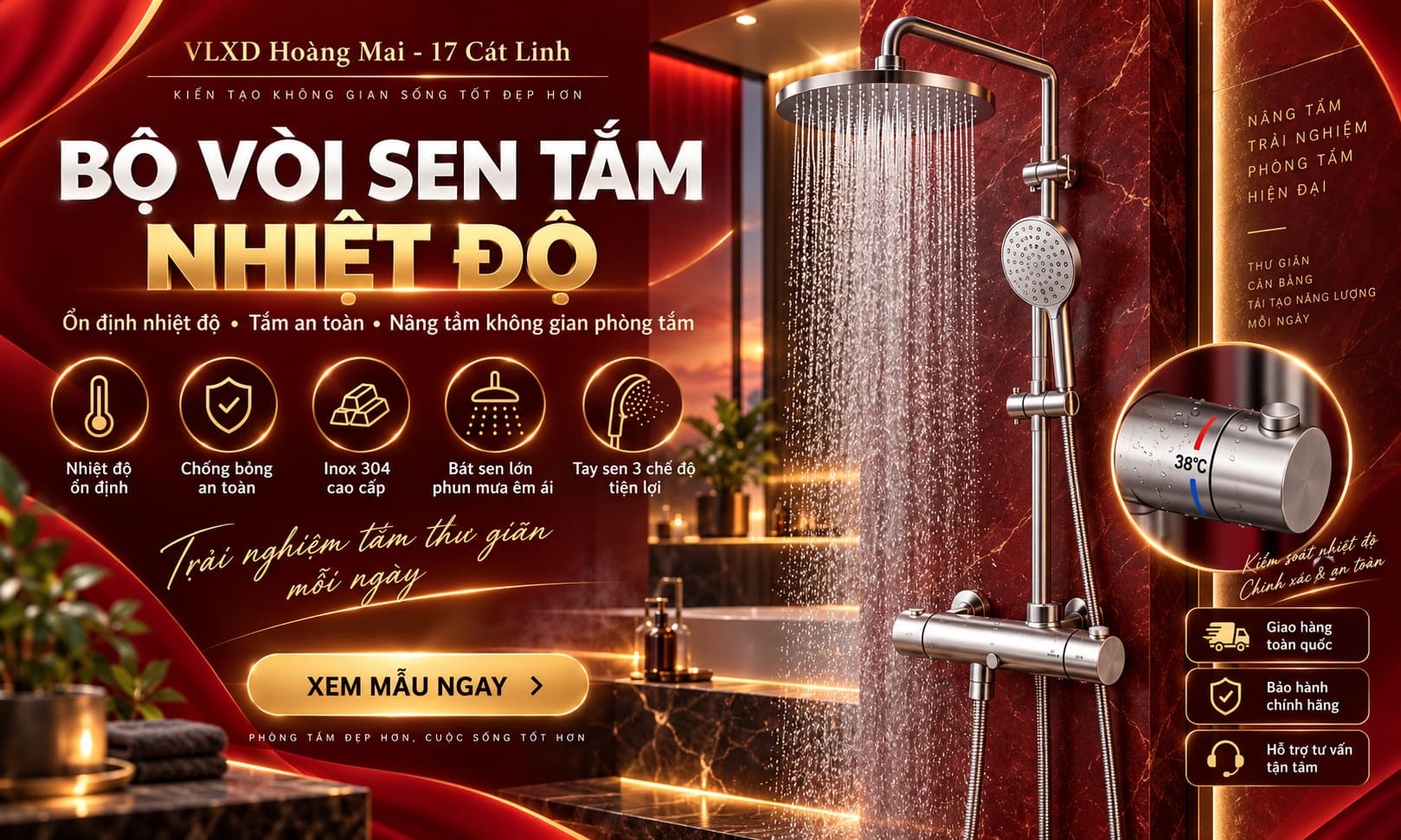 Vòi Sen Tắm Nhiệt Độ